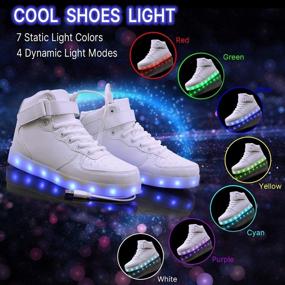 img 1 attached to 👟 Boys' Toddler Boots with Light Flashing Sneakers - Size 33