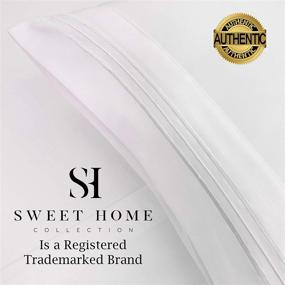 img 1 attached to Premium Quality 4-Piece Queen Bed Sheet 🛏️ Set by Sweet Home Collection - Classic White