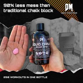 img 2 attached to 🧗 Montana Liquid Chalk 8.3 oz – Mess Free Sports Chalk, Strawberry Scented, Ideal for Weightlifting, Rock Climbing, Gymnastics, Pole Dancing - Fast Drying - 250 ml