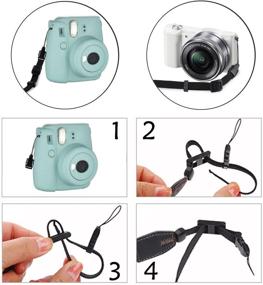 img 1 attached to 📷 Eggsnow Camera Shoulder Strap: Universal Vintage Neck Belt for DSLR/SLR Nikon, Canon, Sony, Olympus, Pentax, Samsung - Upgraded Black & White Design