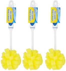 img 2 attached to 🧽 Multipurpose Scrub Buddies Dishwashing Foam Sponges with Ergonomic Handles and Bottle/Glass Scrubbers - 3Pack