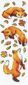 img 1 attached to RIOLIS Cross Stitch Foxes Leaves