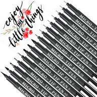 🖊️ 16 pack calligraphy pens, hand lettering pens, brush markers with black ink - ideal for beginners writing, lettering, journaling, art drawing, signatures, illustrations, office & school supplies by tebik logo