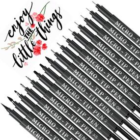 img 4 attached to 🖊️ 16 Pack Calligraphy Pens, Hand Lettering Pens, Brush Markers with Black Ink - Ideal for Beginners Writing, Lettering, Journaling, Art Drawing, Signatures, Illustrations, Office & School Supplies by Tebik