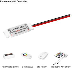 img 1 attached to 🌈 BTF-LIGHTING 3PCS RGB/RGBW LED Strip Mini Amplifier Controller: Enhance Your DC12V/DC24V 5050SMD LED Strip Experience!