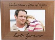 👨 customgiftsnow forever love: father and daughter natural alder wood photo frame - tabletop/hanging display (4x6-inch horizontal) логотип