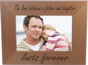 img 3 attached to 👨 CustomGiftsNow Forever Love: Father and Daughter Natural Alder Wood Photo Frame - Tabletop/Hanging Display (4x6-inch Horizontal)