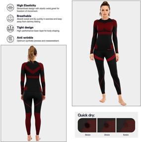 img 3 attached to ❄️ Stay Cozy this Winter with Our Women's Thermal Underwear Set for Skiing and Running