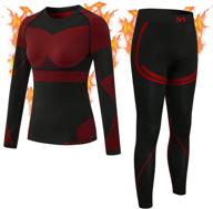 ❄️ stay cozy this winter with our women's thermal underwear set for skiing and running logo