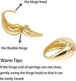 img 3 attached to 👂 Stylish 028 Krstudent Hoop Earrings for Women: 18K Gold Plated, Small, Lightweight, and Hypoallergenic Cartilage Huggies for Girls