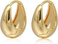 👂 stylish 028 krstudent hoop earrings for women: 18k gold plated, small, lightweight, and hypoallergenic cartilage huggies for girls logo