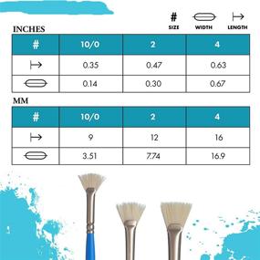 img 2 attached to 🖌️ Princeton Select Artiste, Series 3750, Bristle Fan Paint Brush - Ideal for Acrylic, Watercolor, and Oil Techniques, Size 10/0