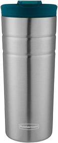 img 3 attached to 🍶 Rubbermaid Leak Proof Flip Lid Thermal Bottle: 16 oz., Lagoon - Ultimate Insulation for On-the-Go Hydration