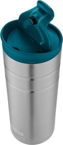 img 1 attached to 🍶 Rubbermaid Leak Proof Flip Lid Thermal Bottle: 16 oz., Lagoon - Ultimate Insulation for On-the-Go Hydration