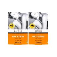 🌸 parissa legs & body wax strips - set of 160 strips (pack of 2) logo