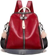 🎒 stylish small backpack purse for women - fashionable girls bookbag & ladies travel mini bag, vegan leather satchel design logo