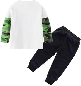 img 3 attached to 👕 IjnUhb Toddler Boy Clothes Set: Comfy Long Sleeve Tee and Jogger Pants Outfit for Kids - Baby T-Shirts and Pants Combo