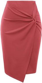 img 4 attached to 👗 Stretchy Hips Wrapped Bodycon Women's Clothing by Kate Kasin