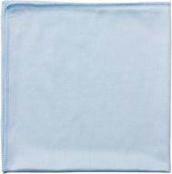 rubbermaid commercial blue microfiber glass/mirror cloth (12-pack) - 16x16 inch logo