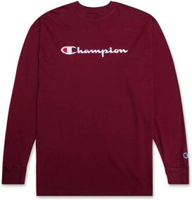 img 4 attached to Футболка из классического джерси Champion, цвет бордовый