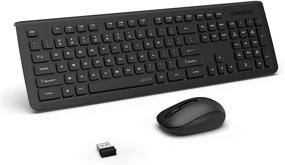 img 4 attached to 🖥️ Aikun Wireless Keyboard and Mouse Set with 2.4Ghz Connectivity, Ultra-Thin Profile, 104 Floating Chocolate Buttons, Extended Battery Life, and Convenient Plug-and-Forget Nano Receiver (Black)