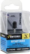 🛠️ kutzall extreme ball nose burr: versatile woodworking attachment for dremel, foredom, dewalt, milwaukee - very coarse, tungsten carbide, 1⁄8&#34; shaft, 1⁄4&#34; dia. x 1⁄2&#34; length, bnx-14-ec logo