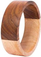 🌺 exquisite richera mango wood bangle: stylish, lightweight & trendy logo