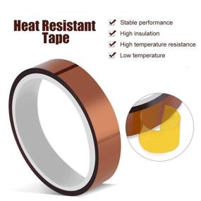 img 3 attached to 🔥 High Temp Tape 10mm x 33m - Effective Heat Transfer & Resistant Tape for Sublimation, Heat Press, and More - No Residue