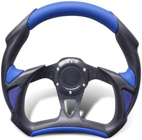 img 1 attached to For Universal Fit 320Mm JDM Battle Racing Steering Wheel New - Mazda Mitsubishi Etc (BLUE)