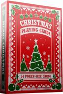 🎄 christmas playing cards: cute designs for family fun! free card game ebook included - great stocking stuffer under $10, premium poker deck with bright colors for kids & adults - standard size логотип