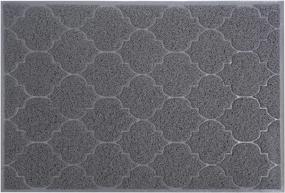 img 4 attached to 🚪 Large Waterproof Front Door Mat - Indoor/Outdoor Entryway Welcome Mat 36x24 Inches - Easy to Clean, Non Slip, Durable - Grey Boot Scraper, Catches Dust and Snow, Phthalate and BPA Free