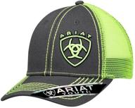 🧢 vibrant lime green ariat kid's signature logo cap: eye-catching style & protection logo