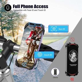 img 2 attached to 🚲 Detachable Bike Phone Holder: Universal Bicycle Motorcycle Mount, 360° Rotatable Adjustable Mount for 4-6.7" Smartphones