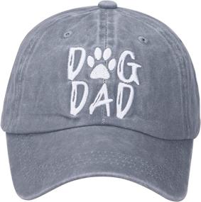 img 2 attached to 🧢 Stylish Dog Lover Hat: Waldeal Men's Dog Dad Washed Adjustable Baseball Cap