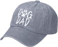 🧢 stylish dog lover hat: waldeal men's dog dad washed adjustable baseball cap logo