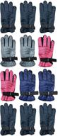 ❄️ winter ski gloves fleece lined | yacht & smith | adjustable strap | water resistant | men women kids logo