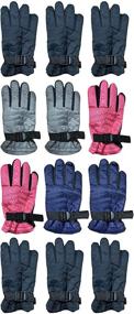 img 4 attached to ❄️ Winter Ski Gloves Fleece Lined | Yacht & Smith | Adjustable Strap | Water Resistant | Men Women Kids