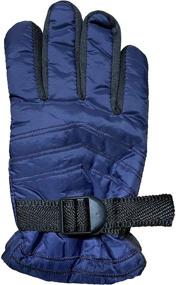 img 1 attached to ❄️ Winter Ski Gloves Fleece Lined | Yacht & Smith | Adjustable Strap | Water Resistant | Men Women Kids