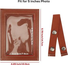 img 3 attached to Temlum Artificial Leather Visor Photo/Picture Frames Fits Standard 5-Inch Photo/Picture (3 Home Decor