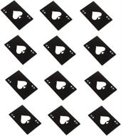 🧀 cheeseandu 12pcs poker shaped casino bottle opener, stainless steel spades design for wallet beer bottle opener - black логотип