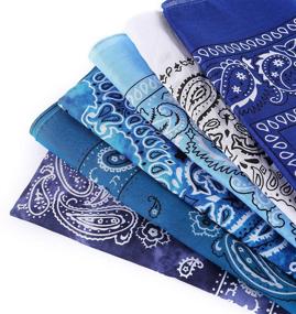 img 3 attached to 🧣 AIMHANKY Pack of 6 Paisley Bandanas: Assorted Handkerchiefs