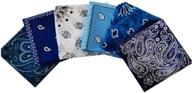 🧣 aimhanky pack of 6 paisley bandanas: assorted handkerchiefs logo