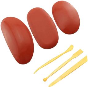 img 4 attached to 🌿 Longdex Mud Tools Rib Set - 3 Soft Sizes for Pottery, Polymer Clay, and Clay Artists