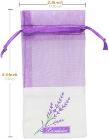 img 3 attached to 🌿 24pcs EZESO Sachet Bags - Purple Drawstring Gauze Cotton-Ramie Sacks for Lavender, Spice and Herbs (24pcs Drawstring Bag)