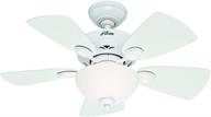 🌀 efficient indoor cooling with the hunter watson 34" white ceiling fan, led light, and pull chain control логотип