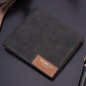 img 3 attached to Classic CKLT Bifold Leather Wallet in Sleek Black: Sturdy & Stylish