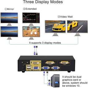 img 1 attached to CKLau 2 Port Dual Monitor KVM DVI + VGA Extended Display With Audio