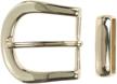 nickel single prong horseshoe buckle logo