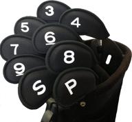 🏌️ enhance your golfing game with the club champ neoprene headcover set - complete set of 9 logo