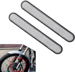 img 3 attached to Alpha Rider Front Fork Reflector Sticker Lower Legs Slider Saddlebag Reflective Cover For Harley Dyna Softail Sportster 883 1200 Fatboy Motorcycle Motocross Sliver